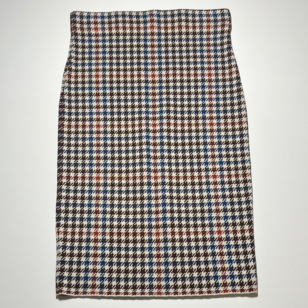 Ann Taylor Factory Houndstooth Pencil Skirt - Medium